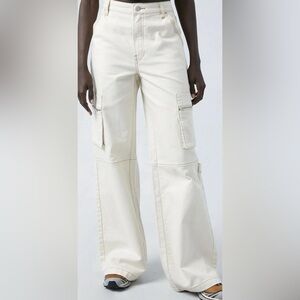 Pacsun Bone High Waisted Wide Leg Cargo Pants 23